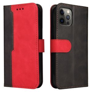 iPhone X hoesje - Bookcase - Koord - Pasjeshouder - Portemonnee - Tweekleurig - Kunstleer - Zwart/Rood