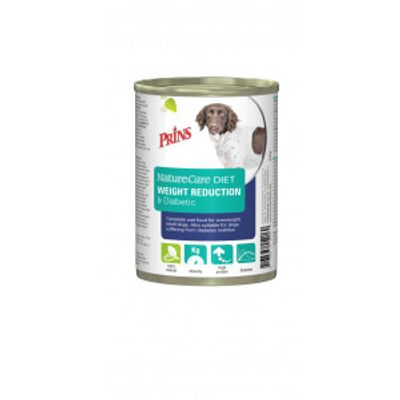 Prins NatureCare Diet Weight Reduction & Diabetic natvoer hond 1 tray (6 x 400 g)