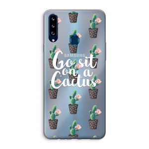 Cactus quote: Samsung Galaxy A20s Transparant Hoesje