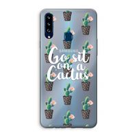 Cactus quote: Samsung Galaxy A20s Transparant Hoesje