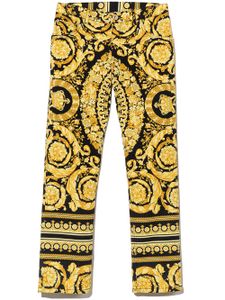 Versace Kids jean droit à imprimé baroque - Noir