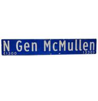 N Gen McMullen Metalen Straatbord - Origineel - 138 x 23 cm