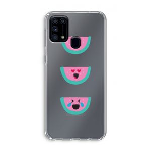 Smiley watermeloen: Samsung Galaxy M31 Transparant Hoesje
