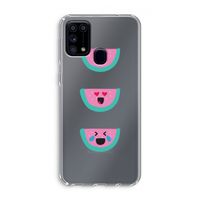 Smiley watermeloen: Samsung Galaxy M31 Transparant Hoesje
