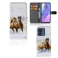 Motorola Edge 40 | Telefoonhoesje | Met pasjeshouder | Paarden
