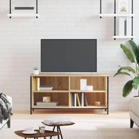 Tv-meubel 100x40x50 cm bewerkt hout sonoma eikenkleurig - thumbnail