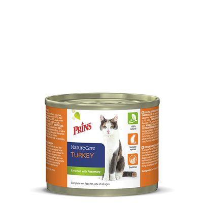 Prins NatureCare Kalkoen kattenvoer 200gr