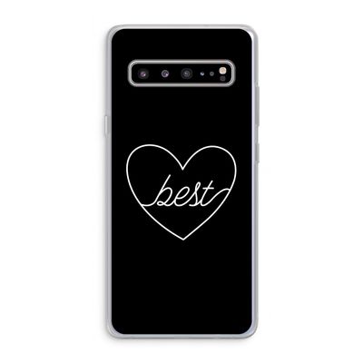 Best heart black: Samsung Galaxy S10 5G Transparant Hoesje