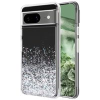 Case-Mate Twinkle Ombre Case Backcover Google Pixel 8 Transparant, Glitter Stootbestendig, Inductieve lading