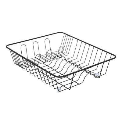 5Five Afdruiprek/afwasrek - zwart - 39 x 33,5 cm - metaal - Afwassen