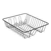 5Five Afdruiprek/afwasrek - zwart - 39 x 33,5 cm - metaal - Afwassen