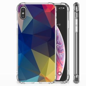 Apple iPhone Xs Max Shockproof Case Polygon Dark