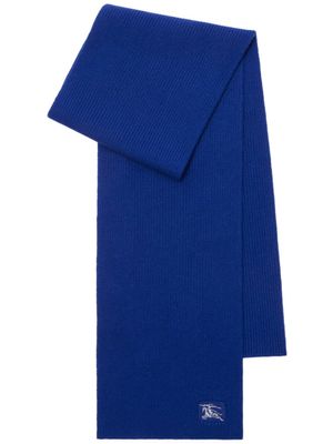 Burberry écharpe en cachemire à logo brodé - Bleu