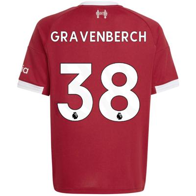 adidas Liverpool Gravenberch 38 Thuisshirt 2025-2026 Kids