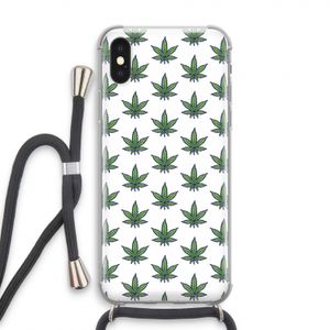 Weed: iPhone X Transparant Hoesje met koord