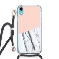 A touch of peach: iPhone XR Transparant Hoesje met koord