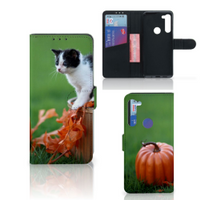 Motorola G8 Power Telefoonhoesje met Pasjes Kitten - thumbnail