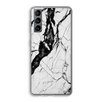Witte marmer 2: Samsung Galaxy S21 Transparant Hoesje