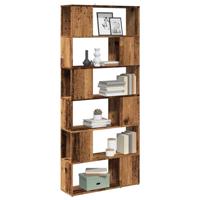 Boekenkast/kamerscherm 80x24x186 cm oud houtkleurig