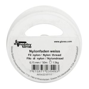 Nylon hobby draad wit 0,15 mm x 50 meter