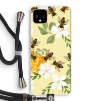 No flowers without bees: Pixel 4 XL Transparant Hoesje met koord