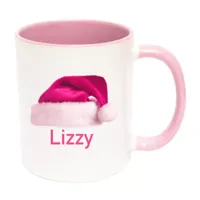 Kerstmok met naam (roze)