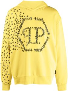 Philipp Plein hoodie Skull and Bones en coton - Jaune