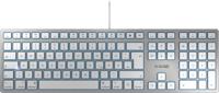 CHERRY KC 6000 Slim für MAC Toetsenbord USB QWERTY, US-Engels, Mac Zilver, Wit