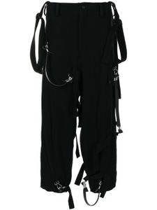 Yohji Yamamoto pantalon à bretelles - Noir