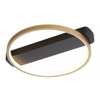 Freelight Plafondlamp Cintura Ø 35 cm zwart goud - thumbnail