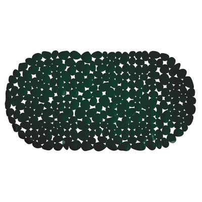 Douche/bad anti-slip mat badkamer - pvc - donkergroen - 39 x 99 cm - ovaal