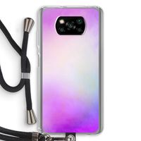 Clouds pastel: Xiaomi Poco X3 NFC Transparant Hoesje met koord