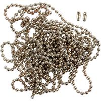 Creativ Company Balletjesketting, d 1,5 mm, verzilverd, 3 m/ 1 rol