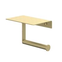 IVY Toiletrolhouder met Planchet - Geborsteld Mat Goud PVD