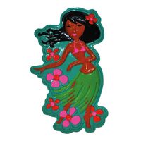 Hawaii muurdeco hula meisje 55 cm   -