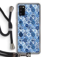 Blauw motief: Samsung Galaxy A41 Transparant Hoesje met koord
