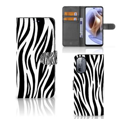 Motorola Moto G31 | G41 | Telefoonhoesje | Met pasjeshouder | Zebra
