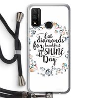Diamonds: Huawei P Smart (2020) Transparant Hoesje met koord