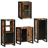 Badkamermeubelset 4 pcs Multikleur Massief gerecycled hout
