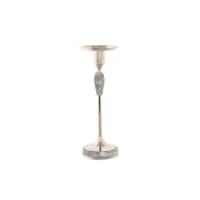 Kaarshouder DKD Home Decor Zilverkleurig Acryl Aluminium 12 x 12 x 36 cm