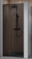 Ben Vivid draaideur voor nis links incl. antikalk 120x200cm grijs glas/mat zwart