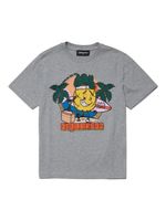 DSQUARED2 KIDS t-shirt chiné à imprimé graphique - Gris