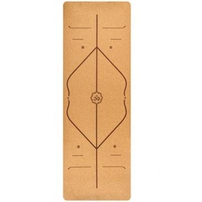 183X68cm natuurlijke kurk TPE yoga mat fitness matten Pilates antislip Yogamatten (bruin)