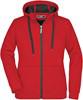 James & Nicholson JN354 Ladies´ Doubleface Jacket - Red/Carbon - M