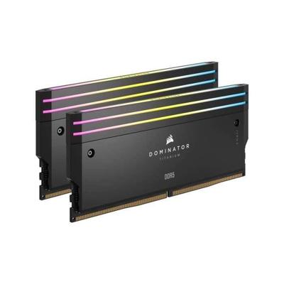 RAM-geheugen - CORSAIR - Dominator Titanium RGB DDR5 - 64GB 2x32GB DIMM - 6600MT/s - Intel XMP 3.0 - 1.40V - Zwart (CMP64GX5M2X6600C3