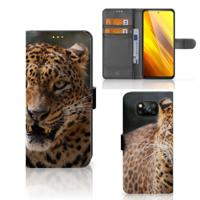 Xiaomi Poco X3 | Poco X3 Pro | Telefoonhoesje | Met pasjeshouder | Luipaard