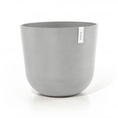 Ecopots Oslo met waterreservoir kunststof bloempot Wit/Grijs - Ø 52,5 cm