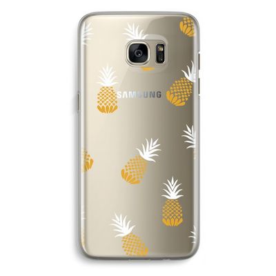 Ananasjes: Samsung Galaxy S7 Edge Transparant Hoesje