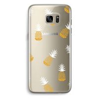 Ananasjes: Samsung Galaxy S7 Edge Transparant Hoesje