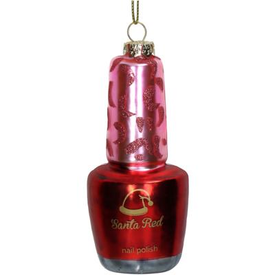 Ornament Nagellak Glas Rood 10.1cm - Hd collection